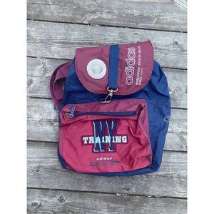 Vintage ADIDAS 3 Stripe AAC Adidas Phys Ed Training Athletic Club Backpack Red